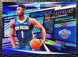 ZION WILLIAMSON 2019-20 PANINI REVOLUTION SHOCK WAVE CUBIC ROOKIE 21 RC /50 MINT - Picture 1 of 3