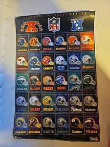 1994 NORMAN JAMES NFL TEAM HELMETS POSTER #NF-61 22x34  - Picture 1 of 7