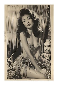1940s Vintage Tiki Bar Pin Up Art Print za11 - Picture 1 of 2