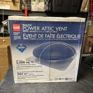 Master Flow 1250 CFM Black Galvanized Quick Connect Power Roof Mount Attic Fan - Picture 1 of 6