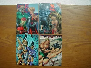 4 tarjetas de persecución de goma Red Hot Red Foil - Imagen 1 de 1