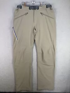 Haglofs Schist Pants Mens XL 36x33 Beige Trekking Hiking Belted Water Resistant - Picture 1 of 12