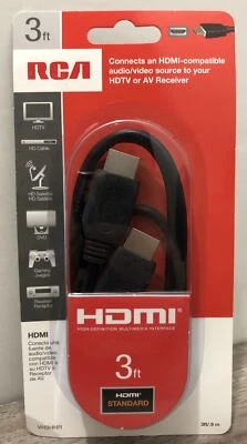 NEW RCA VH3HHR 3 Ft HDMI Cable - HDMI for Audio/Video Device, TV Game System - Image 1 of 4