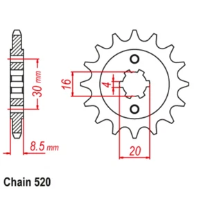 New SUPERSPROX 12T Sprocket - Front For HUSQVARNA WR240, WR125, CR125 10-HQ2-12 - Picture 1 of 1