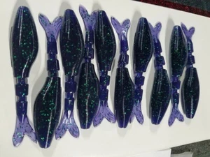 CHATTERBAIT,BLADED JIG,SWIM JIG TRAILER- 4" JUNE BUG 10 PAC GARLC+SALT - Picture 1 of 3