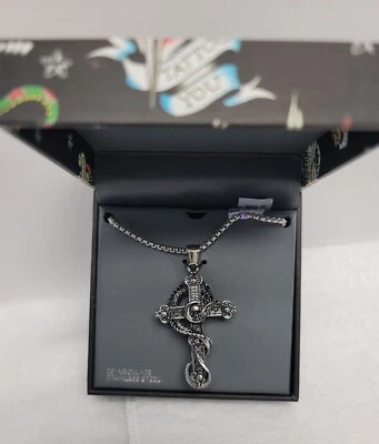  Collar Ed Hardy Alta Calidad Acero Inoxidable Súper Raro!!! Nuevo en caja Foto 1 de 4