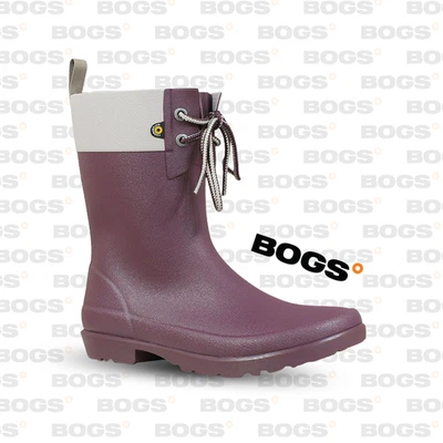 Ladies BOGS Rubber Boots Wellingtons Flora Eyelet Waterproof Winter Womens UK 4 - Image 1 of 4