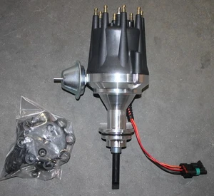 Ready to Run Distributor, SB Chrysler 273-360, Black Cap *Similar to MSD 8388* - Picture 1 of 5