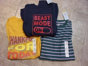 Cat & Jack Jungen XL (16) 2 Langarmshirts & 1 Langarm Sweatshirt Neu mit Etikett - Bild 1 von 1