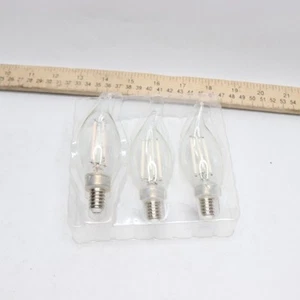 (3-Pk) Feit Electric Candelabra Dimmable LED Light Bulb Daylight E12 5000K 60W - Picture 1 of 4
