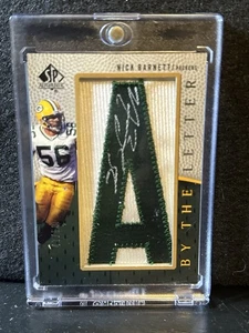 2007 SP Authentic By The Letter Nick Barnett Patch/Auto #’d/50! Packer - Bild 1 von 3