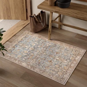 Door Mat Indoor Entrance 2x3ft, Bohemian Floral Non-Slip Washable Rug for Kit... - Picture 1 of 9