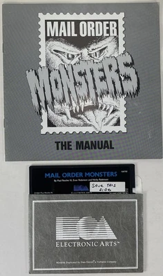 Mail Order Monsters Floppy Disk for Commodore 64/128 W/ Manual UNTESTED VTG 1984 - Image 1 of 4