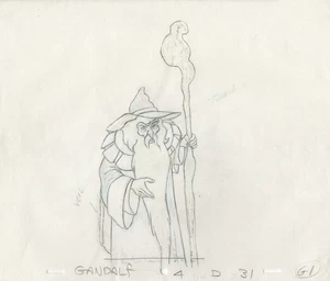IL SIGNORE DEGLI ANELLI: DISEGNI ORIGINALI PRODUZIONE RALPH BAKSHI + Autografo omaggio - Foto 1 di 1