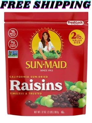 Sun-Maid California Sun-Dried Raisins 32oz Resealable Stand-Up Bag - Image 1 of 4