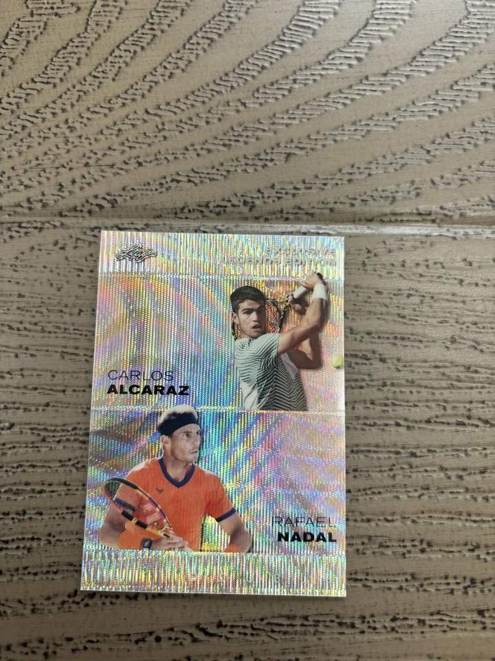 Carlos Alcaraz / Rafael Nadal 2023 Leaf Metal Wave Dual /25 RC Alcaraz ROOKIE - Image 1 of 2