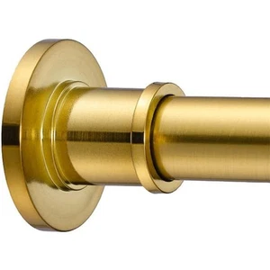 72 in. Tension Mounted Stainless Steel Adjustable Shower Curtain Rod in Gold - Picture 1 of 7