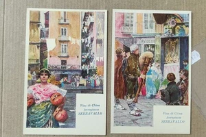 NAPLES CITY-AUTHOR TAFURI-WINE OF CHINA SERRAVALLO-LOT 2 POSTCARDS-C95-176 - Picture 1 of 1