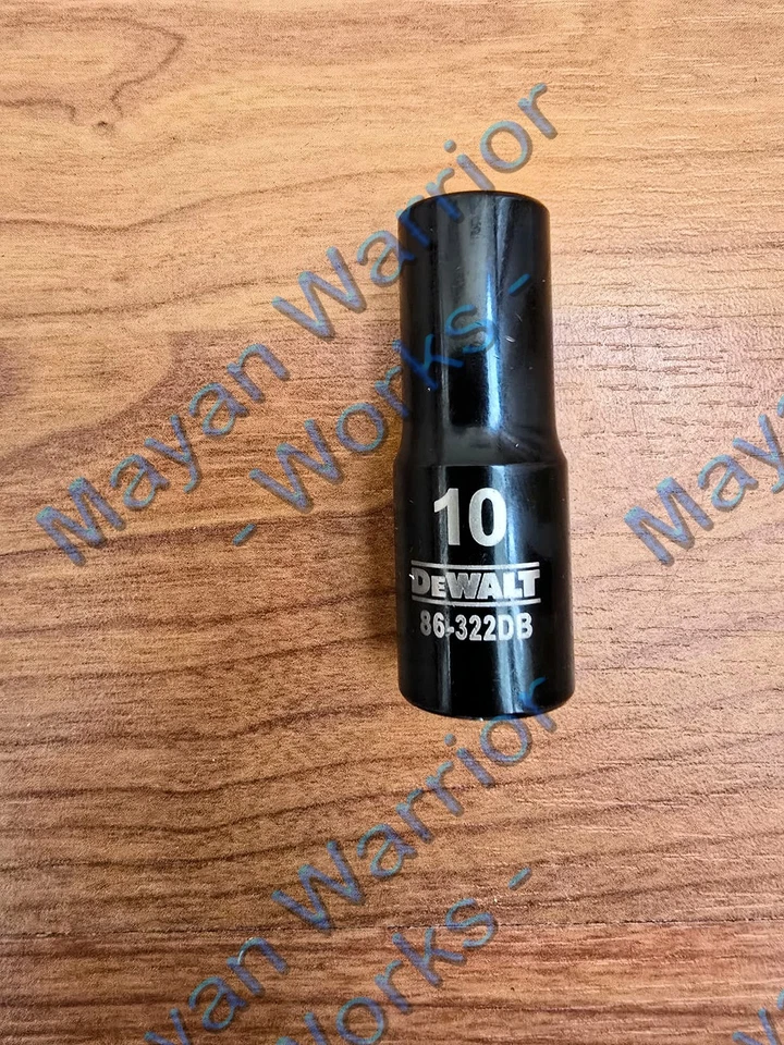 DeWalt  10 mm x 3/8" Drive Impact Socket 6pt  86-322DB - Image 1 of 1