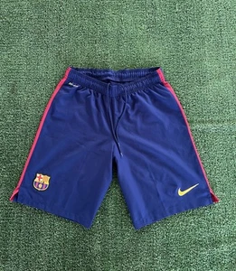 🔥Nike Barcelona Home 2013/2014 Football Soccer Shorts Size Small FAST SHIP - Picture 1 of 7