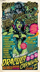 Rockin’Jelly Bean Erostika x Offset FUNTASTIC DRACULA CARNIVAL 2016 Poster Rare - Picture 1 of 5