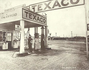 SEAL BEACH Lawhead TEXACO GAS STATION Photo Print 1613 11" x 14" - Picture 1 of 1
