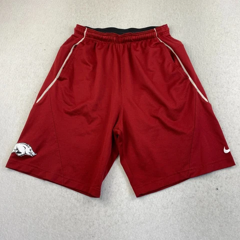 Arkansas Razorbacks Nike Shorts Mens L Dri Fit Training Athletic Jersey Red Cover