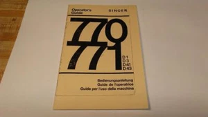 Manual del operador de la máquina de coser Singer 770 y 771 Class - Imagen 1 de 3