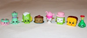 SHOPKINS LOT 8 PIECES SALT, FLOUR, WINONA WAFFLES, HOLIDAY SUNDAE JAM BREAD VASE - Imagen 1 de 3