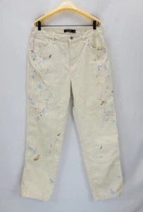 Lauren Ralph Lauren Black Label Paint-Splatter Denim Carpenter Jeans Women's 10 - Picture 1 of 7