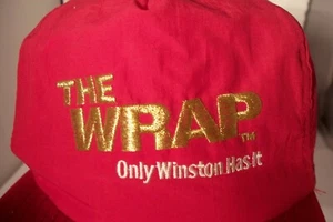 The Wrap Only Winston Hat It Vintage Nylon Red Cigarette Snapback Hat Never Worn - Picture 1 of 9