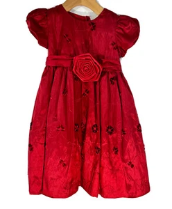 Vestido de fiesta rojo con punta para niñas talla 3T - Imagen 1 de 11
