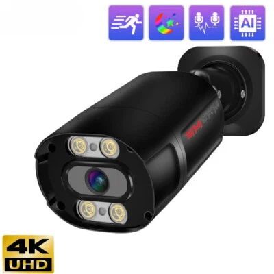 Telecamera PoE Torretta IP di Sicurezza 4K Casa Esterno Onvif 3840x2160 100ft Doppia Luce - Immagine 1 di 4