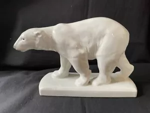 antique art deco german porcelain icebear. Marked bottom - Picture 1 of 8