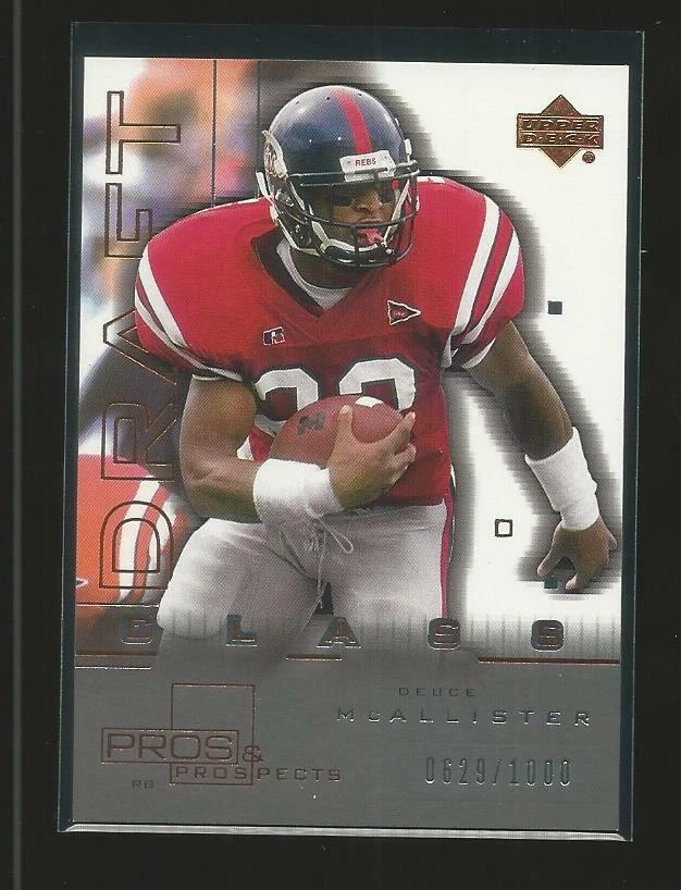 2001 Upper Deck Pros & Prospects Deuce McAllister Saints #94 Rookie Sp 0629/1000 - Image 1 of 2