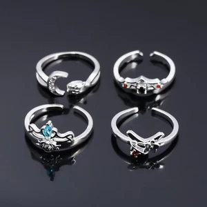 Anime Bungo Stray Dogs Rings Nakahara Chuuya dazai osamu Open Ring Metal - Foto 1 di 26