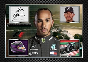 Lewis Hamilton - Formula 1 - ORIGINAL A4 Signed PHOTO PRINT MEMORABILIA - Picture 1 of 5