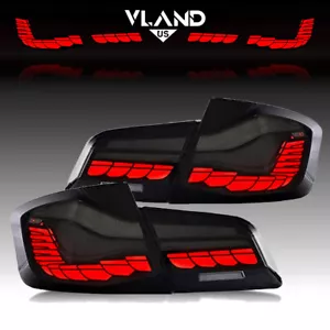 VLAND SMOKED OLED GST Tail Lights For BMW 5-Series 2010-2017 F10 F18 W/Animation - Picture 1 of 12