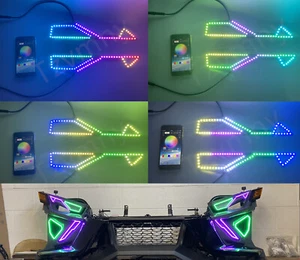 For Polaris Slingshot Headlights CHASING Color Light Angel Eyes HaloLights 2024 - Picture 1 of 17