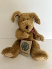 The Boyds Collection Bears Betty Biscuit 10” Golden Puppy, Burgundy Bow Nwt