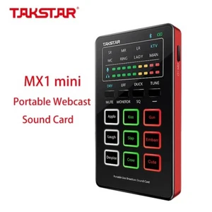 Takstar MX1 Mini Portable Webcast Sound Card Audio Mixer For Studio Recording  - Picture 1 of 6