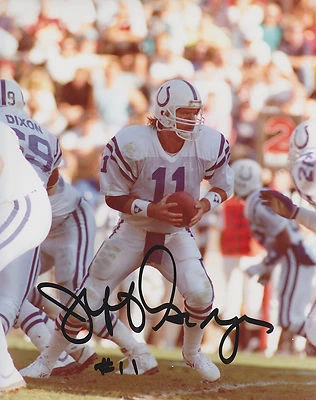 JEFF GEORGE SIGNED 8x10 INDIANAPOLIS COLTS PHOTO FALCONS RAIDER VIKINGS REDSKINS - Image 1 of 2