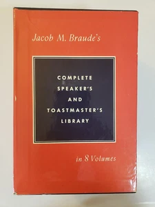 Jacob M. Braude's Complete Speaker's and Toastmaster's Library in 8 Volumes - Picture 1 of 2