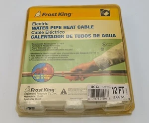 Brand New Frost King Electric Water Pipe Heat Cable 12 Ft HC12 In Packaging Nice - Picture 1 of 3
