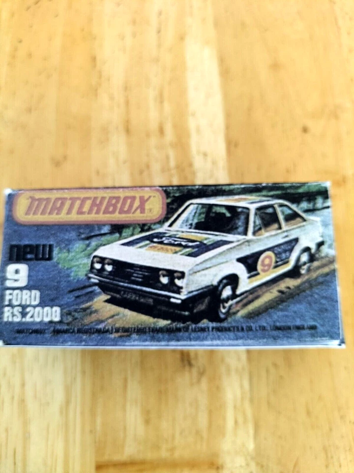 Matchbox Superfast - No9 Ford RS2000 Escort  - Replica / Copy Box only - Image 1 of 3