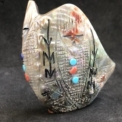 Zuni 2 玉米少女恋物癖 - Gloria Chattin- 贝壳绿松石礼物-华丽 8601 — 第 1/4 张图片