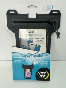 Nite Ize Black Run Off Waterproof Dustproof Touch Screen Friendly Phone Pouch - Picture 1 of 7