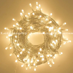 8 sets 32ft Warm White 100 LED Christmas Party Wedding Decoration String light - Picture 1 of 6