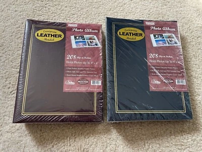 Pioneer European Leather Bonded 208 Pocket Photo Album TA-46 Lot of 2 - Image 1 of 4