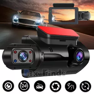 Cámara Grabadora De Video Para Carro Auto Delantero/Trasero/Interior Dash Cam 3"" - Imagen 1 de 13